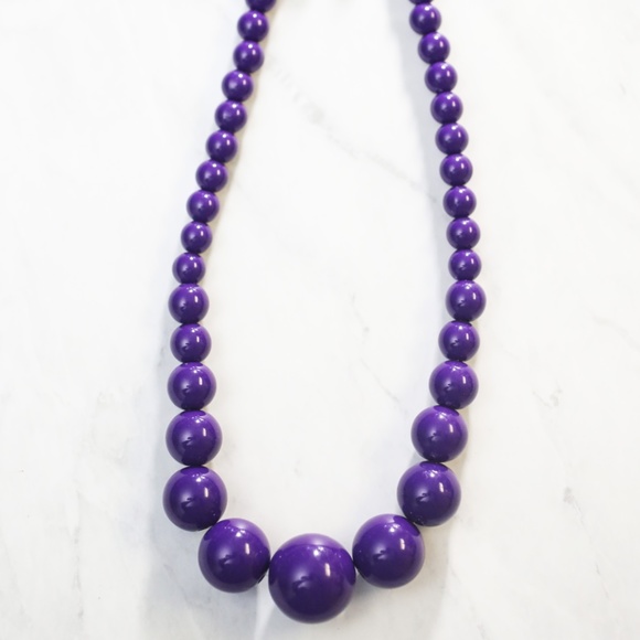 Bead necklace and earrings PURPLE! - Picture 4 of 7